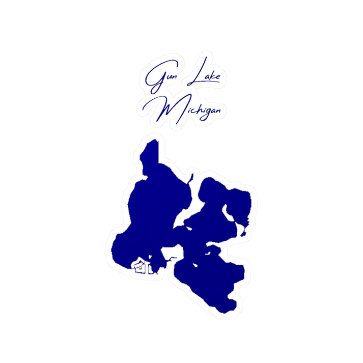 Michigan  Gun  Lake  Vinyl  Decal  other  position  view  from  front  4  x  6.webp