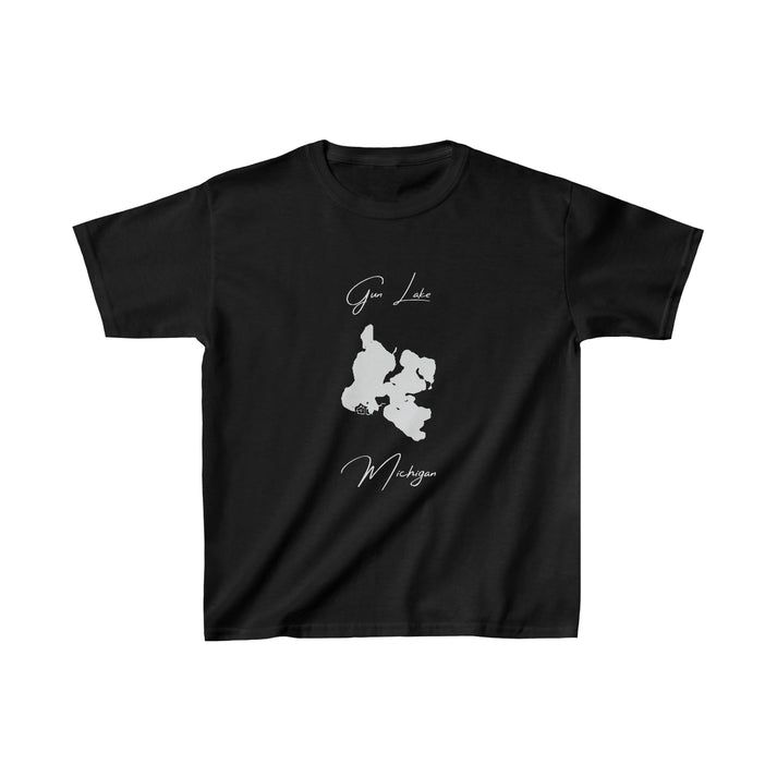 Michigan  Gun  Lake  Youth  T-shirt  front  position  view  from  front  black.webp