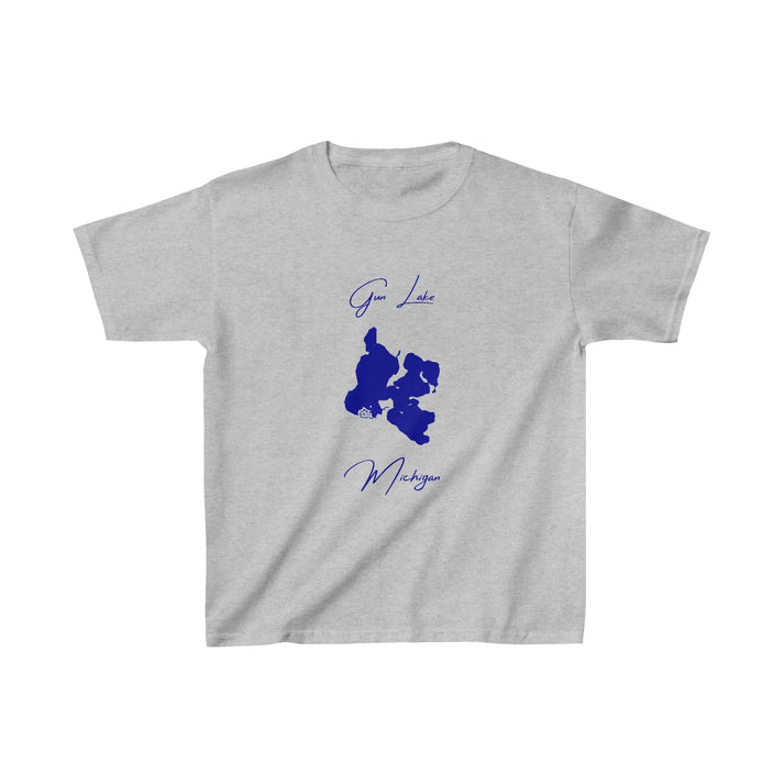 Michigan  Gun  Lake  Youth  T-shirt  front  position  view  from  front  sport  grey.webp