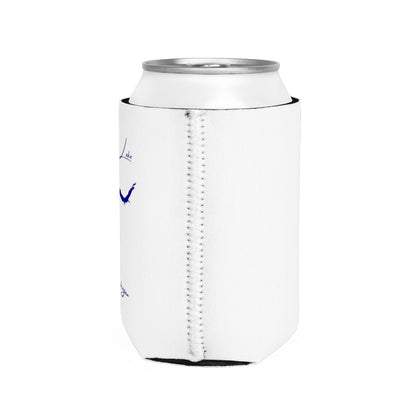 Michigan  Hamlin  Lake  Can  Koozie  all  position  view  from  right  white.webp