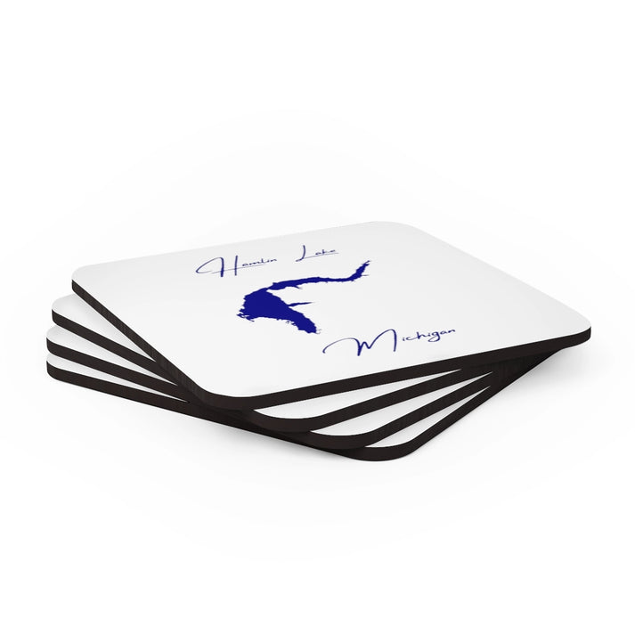 Michigan  Hamlin  Lake  Coaster  Set  front  position  view  from  stacked  3.75  x  3.75.webp