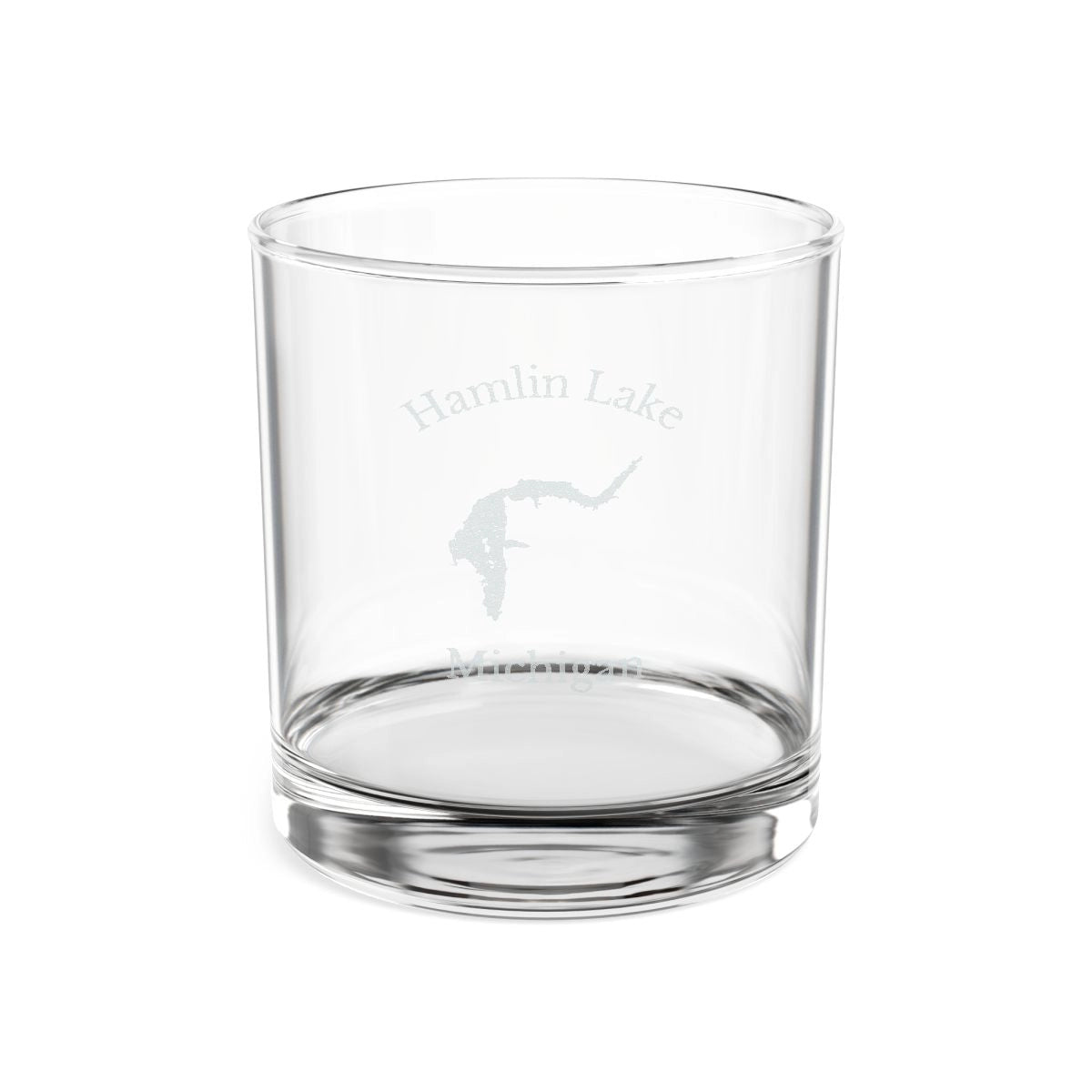 Michigan  Hamlin  Lake  Engraved  Whiskey  Glass  other  position  view  from  front  10.5oz.webp