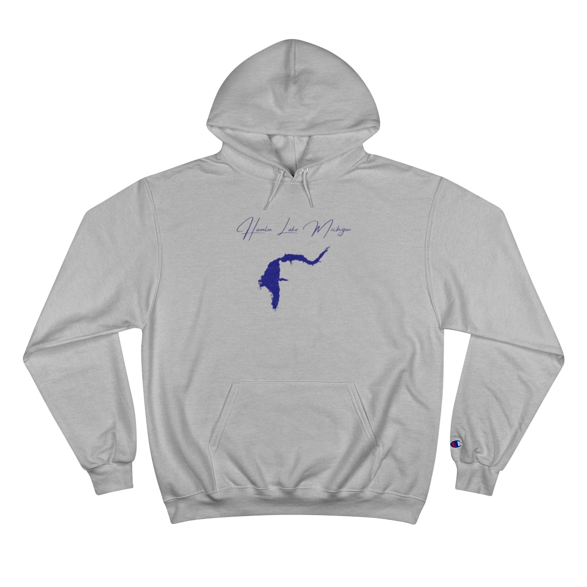 Michigan  Hamlin  Lake  Hoodie  front  position  view  from  front  light  steel.webp