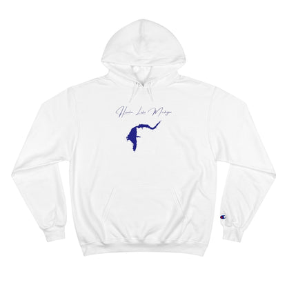 Michigan  Hamlin  Lake  Hoodie  front  position  view  from  front  white.webp