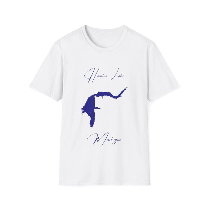 Michigan  Hamlin  Lake  T-shirt  front  position  view  from  front  white.webp