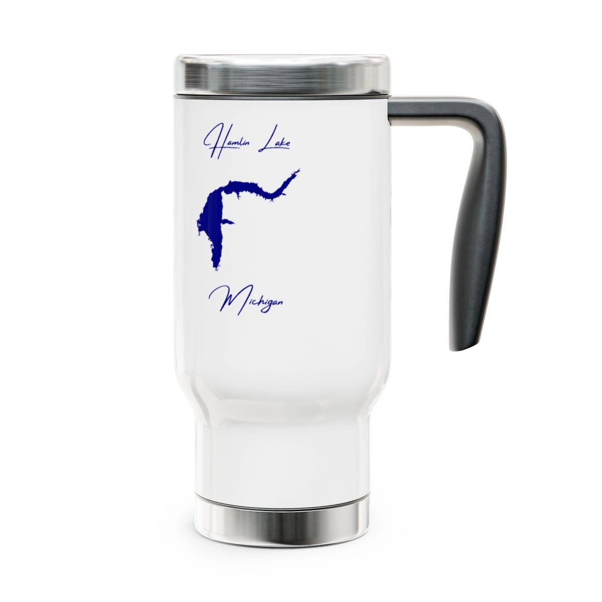 Michigan  Hamlin  Lake  Travel  Mug  other  position  view  from  right  14oz.webp