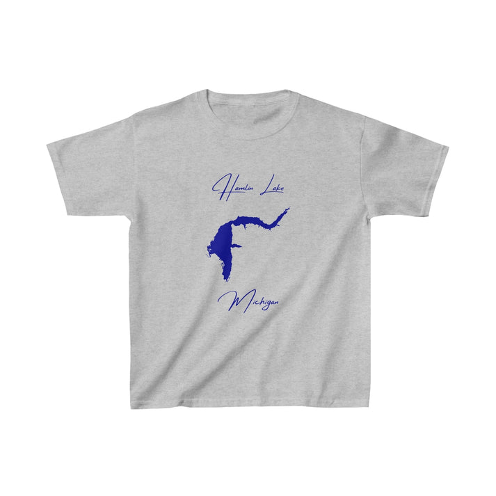 Michigan  Hamlin  Lake  Youth  T-shirt  front  position  view  from  front  sport  grey.webp