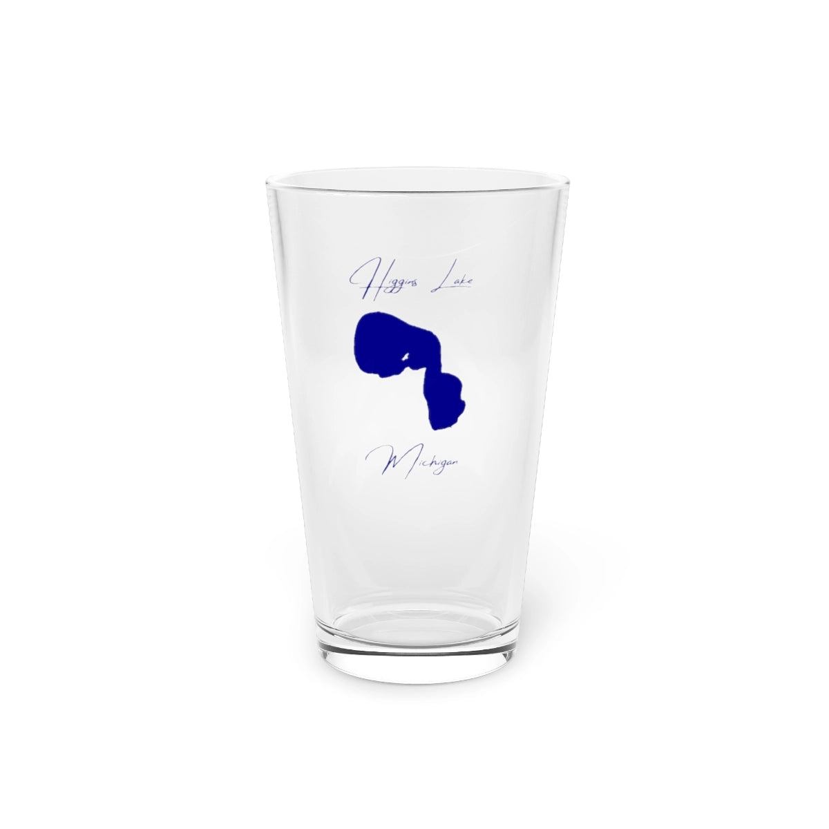 Michigan  Higgins  Lake  16oz  Pint  Glass  front  position  view  from  front  16oz.webp