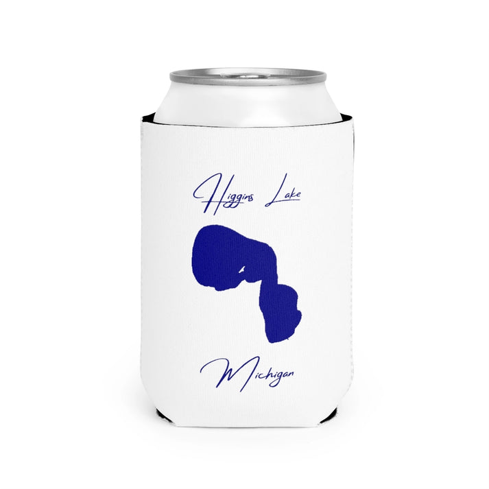 Michigan  Higgins  Lake  Can  Koozie  front  position  view  from  front-2  white.webp