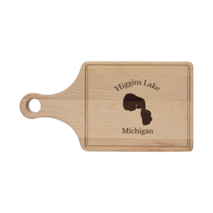 Michigan  Higgins  Lake  Engraved  Cutting  Board  front  position  view  from  front  maple.webp