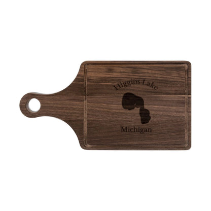 Michigan  Higgins  Lake  Engraved  Cutting  Board  front  position  view  from  front  walnut.webp