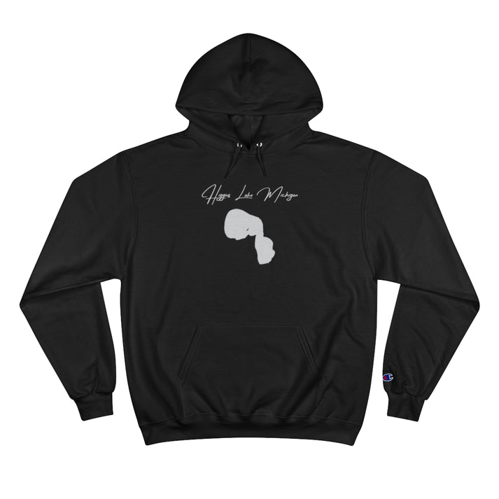 Michigan  Higgins  Lake  Hoodie  front  position  view  from  front  black.webp