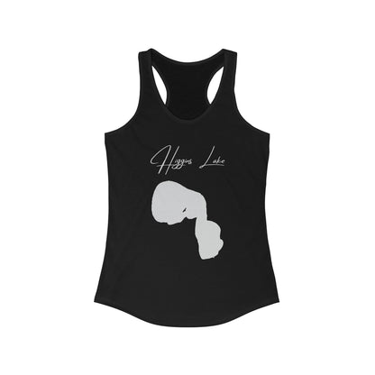 Michigan  Higgins  Lake  Racerback-Tank  front  position  view  from  front  solid  black.webp
