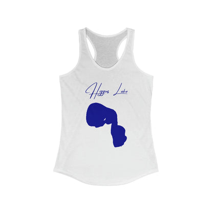 Michigan  Higgins  Lake  Racerback-Tank  front  position  view  from  front  solid  white.webp