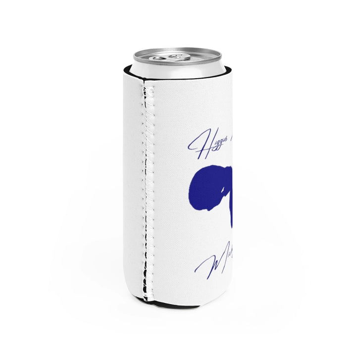 Michigan  Higgins  Lake  Slim  Can  Koozie  all  position  view  from  right  white.webp