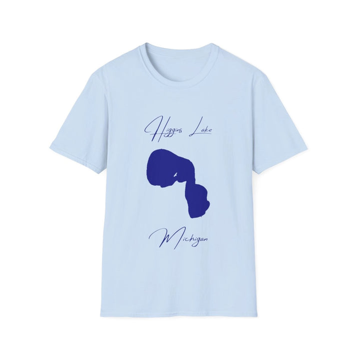 Michigan  Higgins  Lake  T-shirt  front  position  view  from  front  light  blue.webp