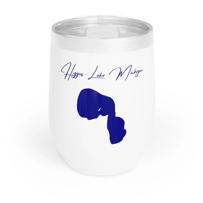 Michigan  Higgins  Lake  Wine  Tumbler  front  position  view  from  front  white.webp