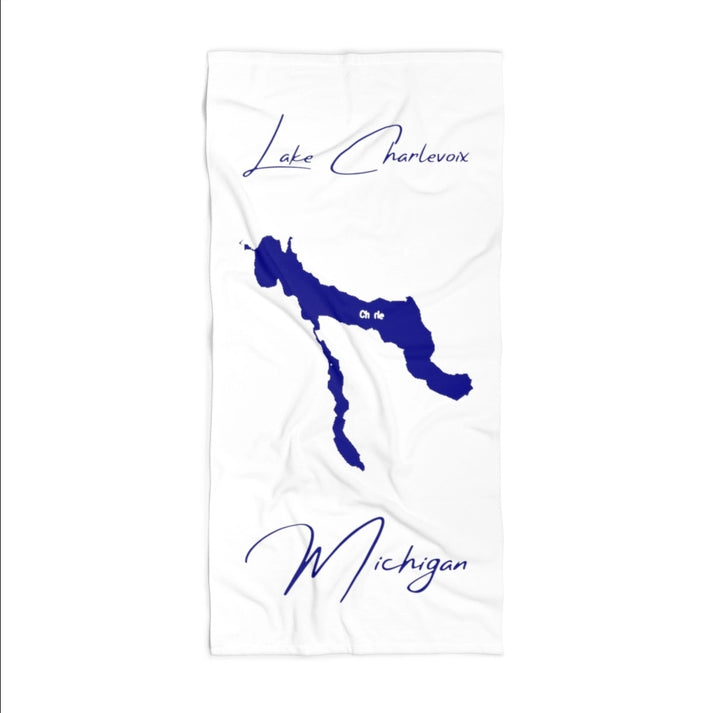 Michigan  Lake  Charlevoix  Beach  Towel  front  position  view  from  front  36  x  72.webp