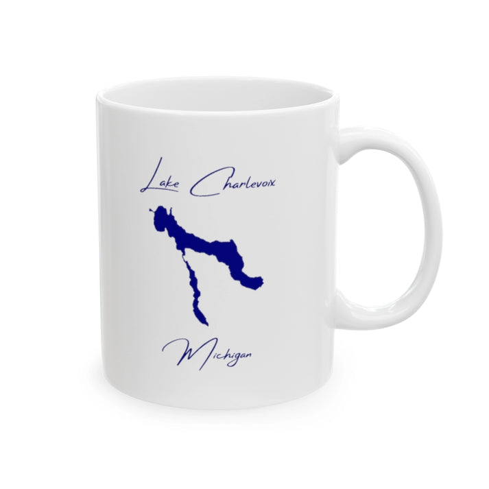 Michigan  Lake  Charlevoix  Ceramic  Mug  other  position  view  from  right  11oz.webp