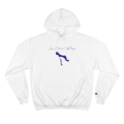 Michigan  Lake  Charlevoix  Hoodie  front  position  view  from  front  white.webp