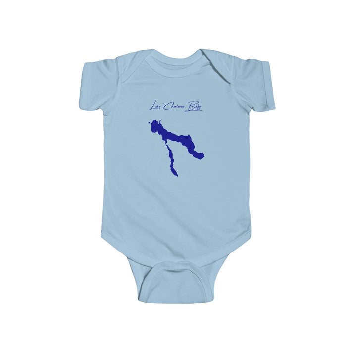 Michigan  Lake  Charlevoix  Onesie  front  position  view  from  front  light  blue.webp