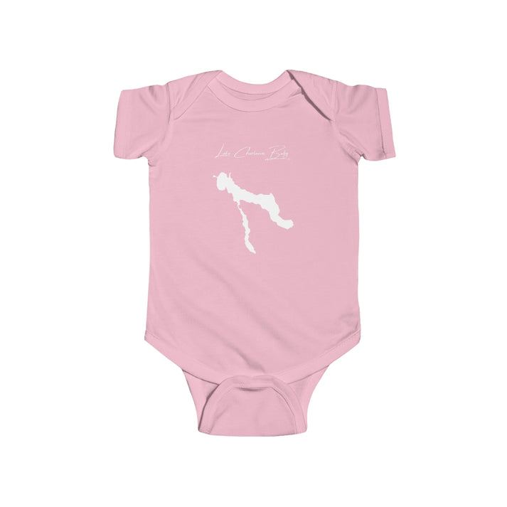 Michigan  Lake  Charlevoix  Onesie  front  position  view  from  front  pink.webp