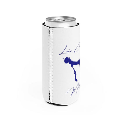 Michigan  Lake  Charlevoix  Slim  Can  Koozie  all  position  view  from  right  white.webp