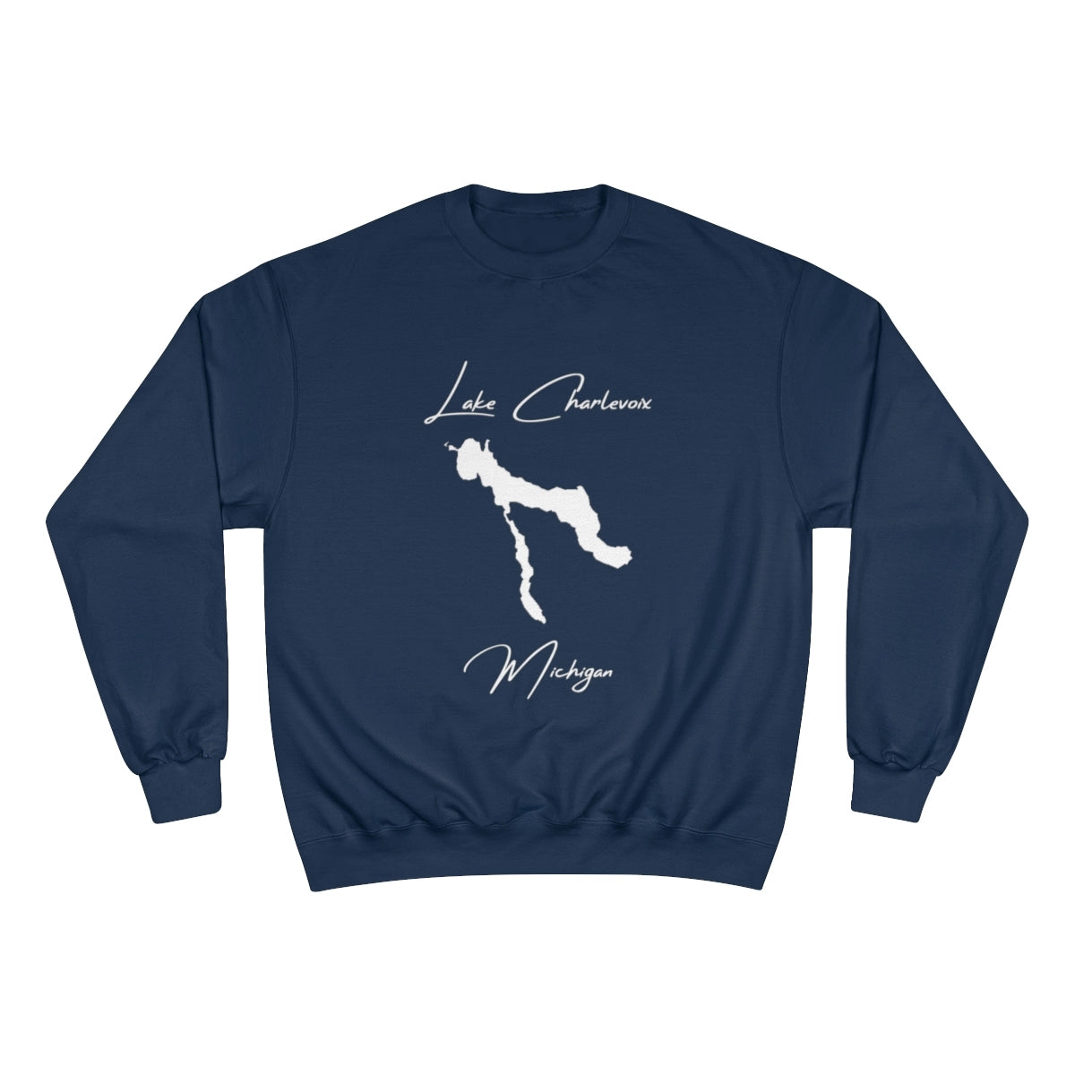Michigan  Lake  Charlevoix  Sweatshirt  front  position  view  from  front  navy.webp