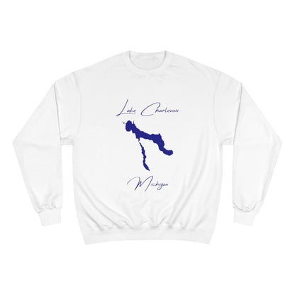 Michigan  Lake  Charlevoix  Sweatshirt  front  position  view  from  front  white.webp
