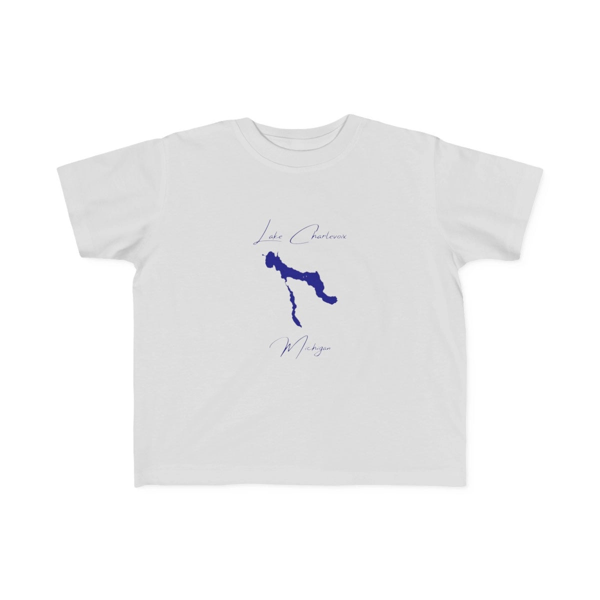 Michigan  Lake  Charlevoix  Toddler  T-shirt  front  position  view  from  front  silver.webp