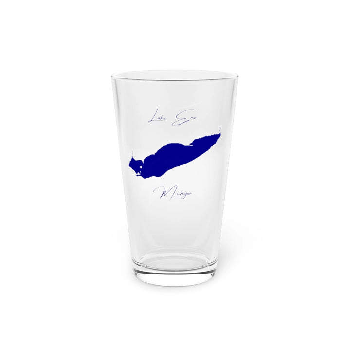 Michigan  Lake  Erie  16oz  Pint  Glass  front  position  view  from  front  16oz.webp