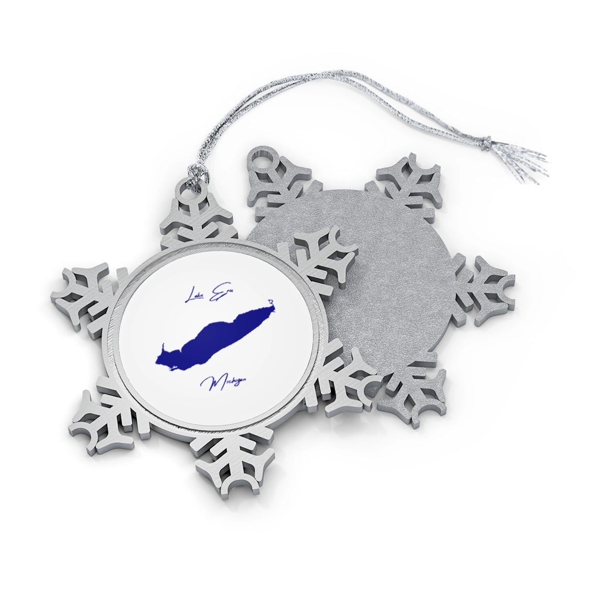 Michigan  Lake  Erie  XMAS  Ornament  front  position  view  from  front-and-back  one  size.webp