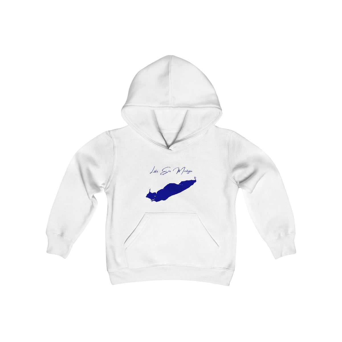 Michigan  Lake  Erie  Youth  Hoodie  front  position  view  from  front  white.webp