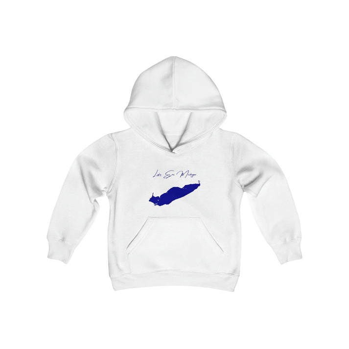 Michigan  Lake  Erie  Youth  Hoodie  front  position  view  from  front  white.webp