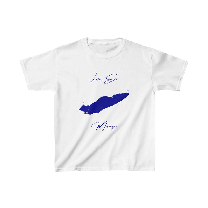 Michigan  Lake  Erie  Youth  T-shirt  front  position  view  from  front  white.webp