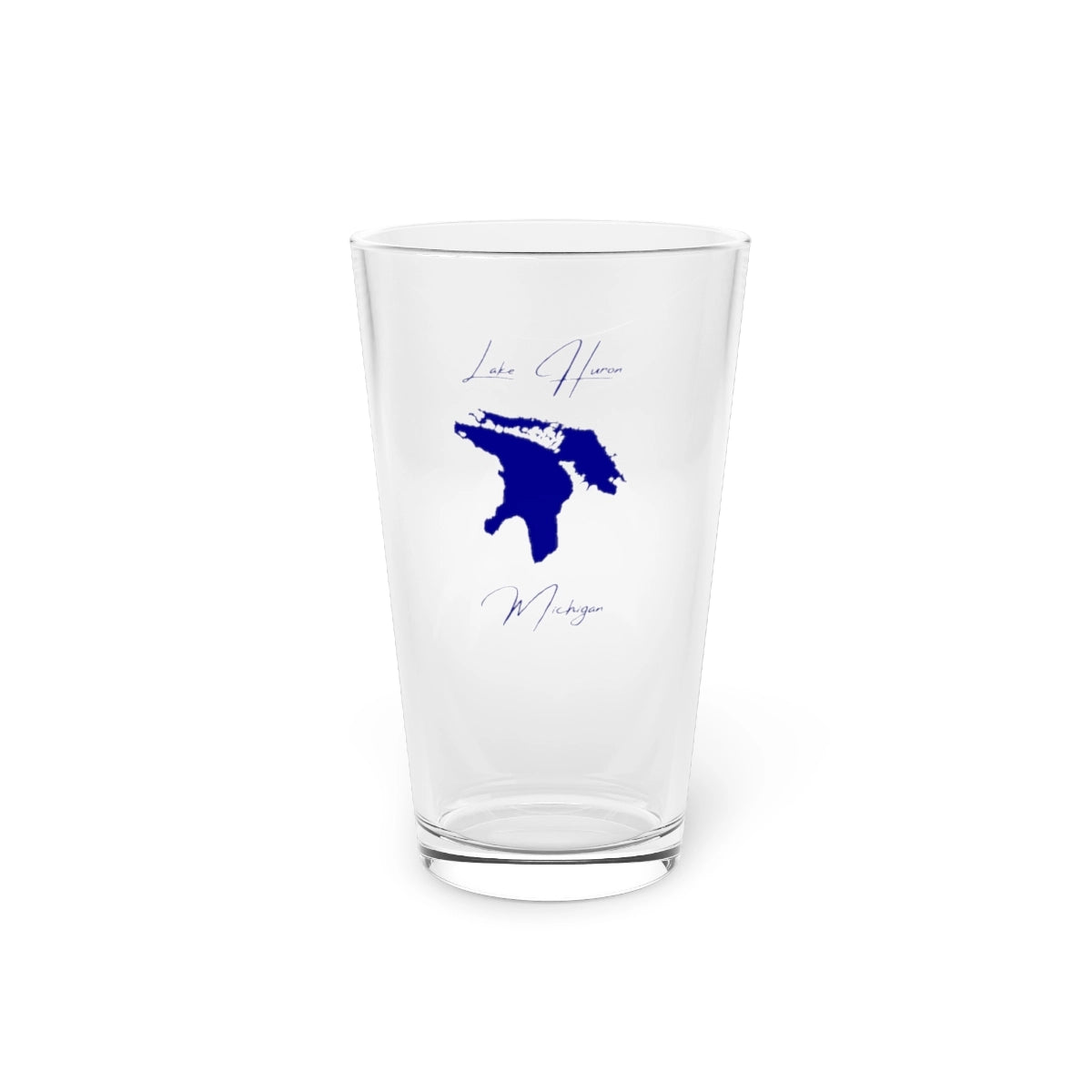 Michigan  Lake  Huron  16oz  Pint  Glass  front  position  view  from  front  16oz.webp