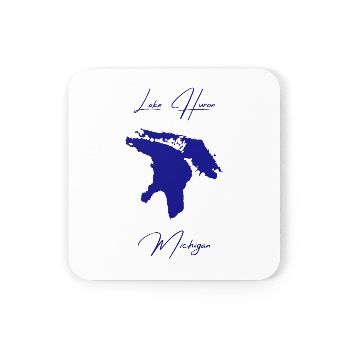 Michigan  Lake  Huron  Coaster  Set  front  position  view  from  front  3.75  x  3.75.webp
