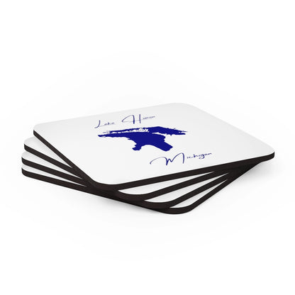Michigan  Lake  Huron  Coaster  Set  front  position  view  from  stacked  3.75  x  3.75.webp