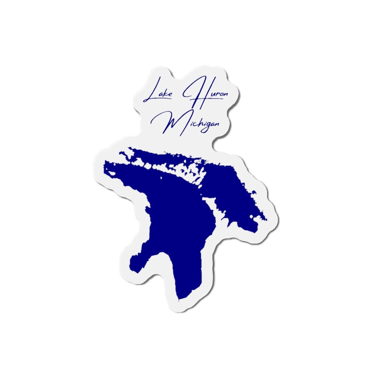 Michigan  Lake  Huron  Die  Cut  Magnet  front  position  view  from  front  4  x  4.webp