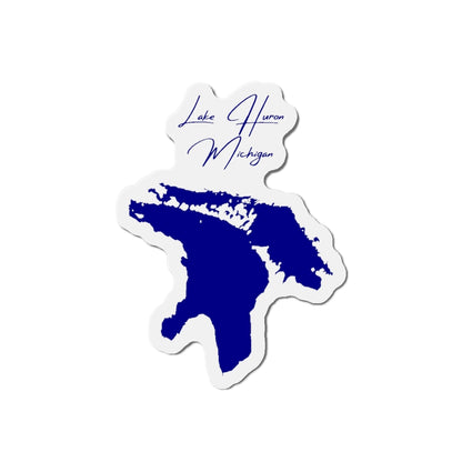 Michigan  Lake  Huron  Die  Cut  Magnet  front  position  view  from  front  4  x  4.webp