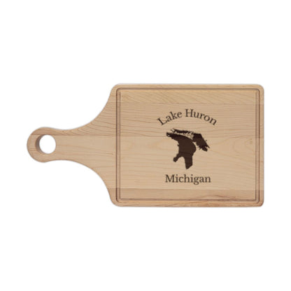 Michigan  Lake  Huron  Engraved  Cutting  Board  front  position  view  from  front  maple.webp