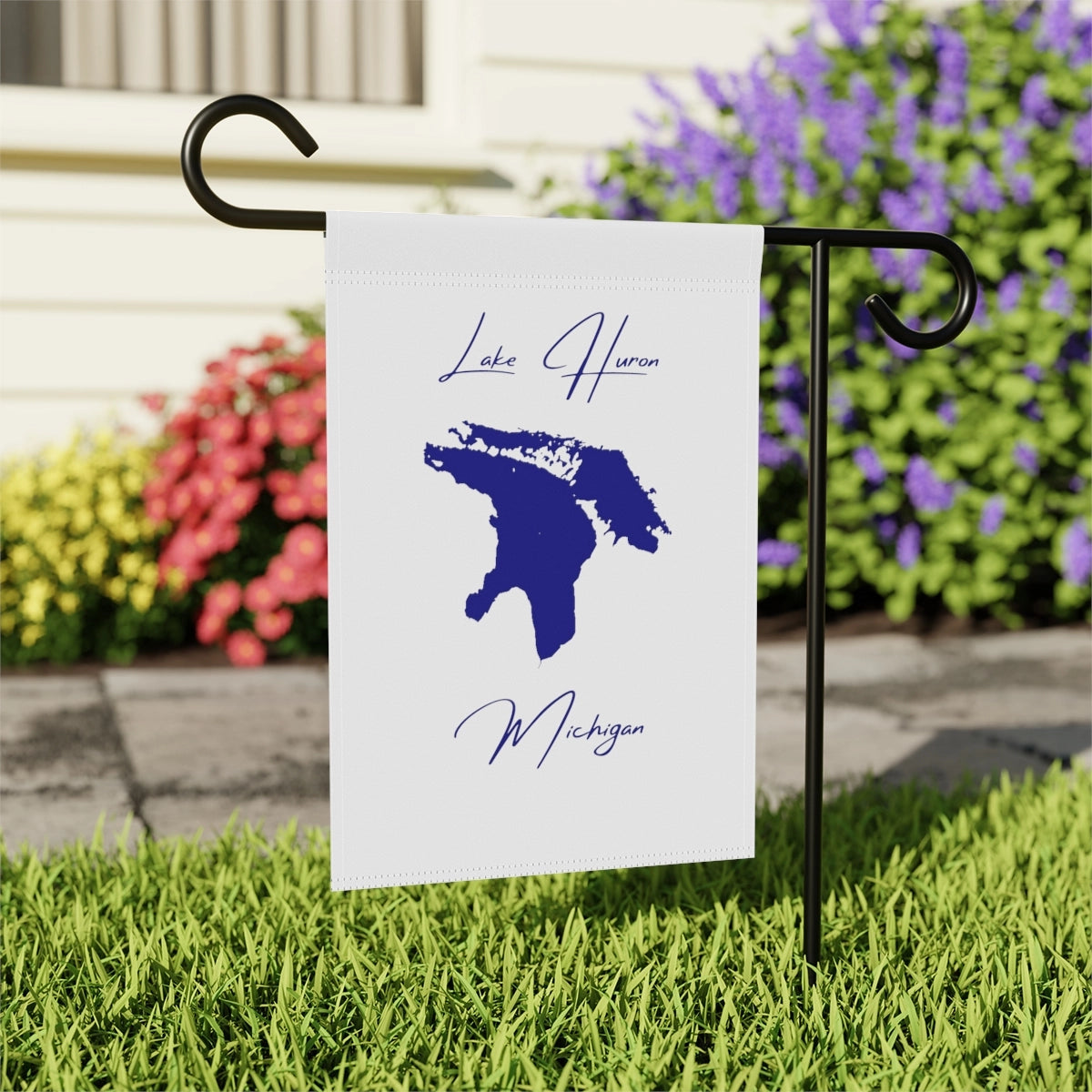 Michigan  Lake  Huron  Garden  Banner  other  position  view  from  context-2  12''  x  18''.webp