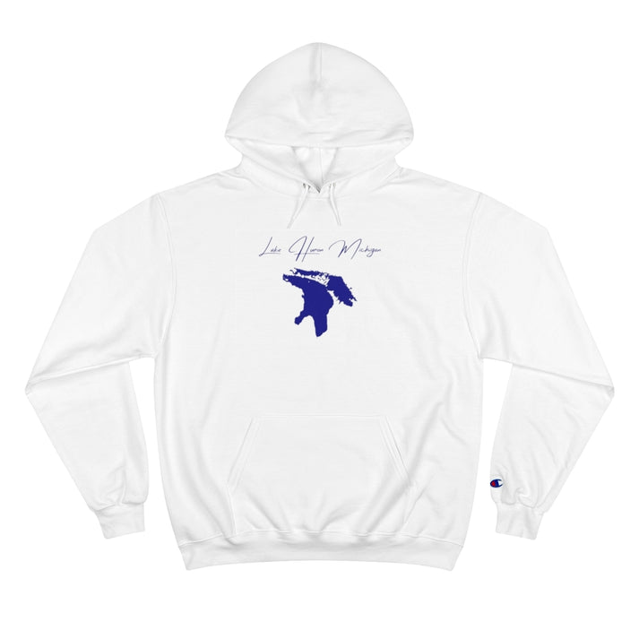 Michigan  Lake  Huron  Hoodie  front  position  view  from  front  white.webp