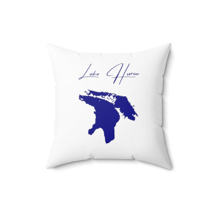 Michigan  Lake  Huron  Pillow  front  position  view  from  back  16  x  16.webp