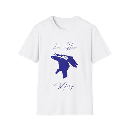 Michigan  Lake  Huron  T-shirt  front  position  view  from  front  white.webp