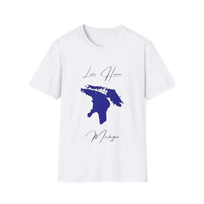 Michigan  Lake  Huron  T-shirt  front  position  view  from  front  white.webp