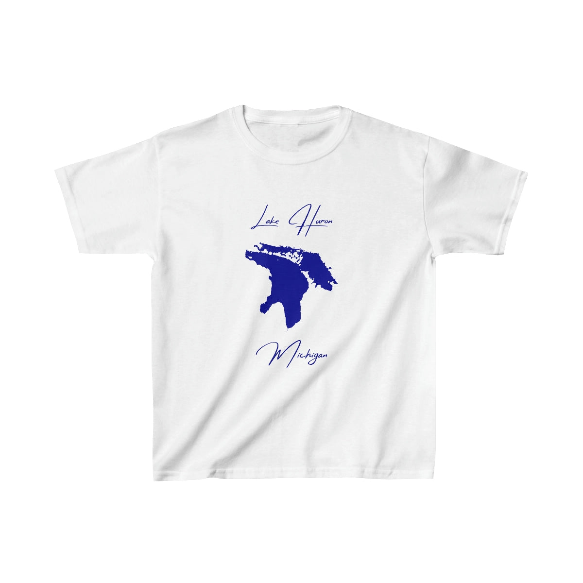 Michigan  Lake  Huron  Youth  T-shirt  front  position  view  from  front  white.webp