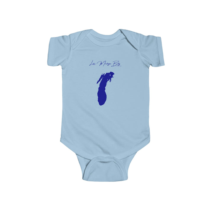 Michigan  Lake  Michigan  Onesie  front  position  view  from  front  light  blue.webp