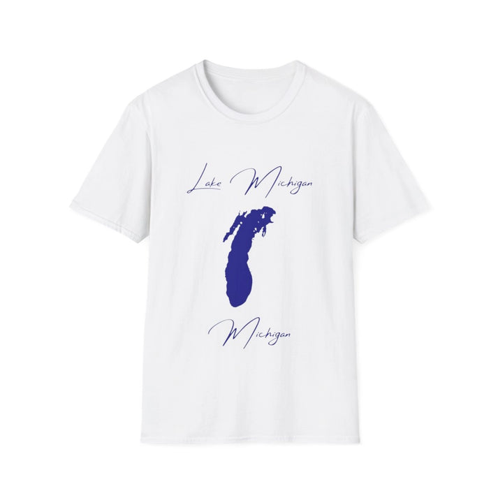 Michigan  Lake  Michigan  T-shirt  front  position  view  from  front  white.webp