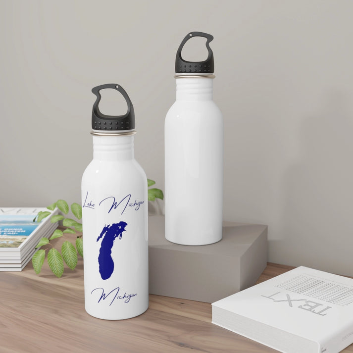 Michigan  Lake  Michigan  Water  bottle  other  position  view  from  context-2  white.webp